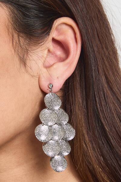  Boohoo Silver Chandelier Drop Earrings 