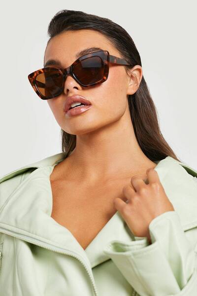  Boohoo Tortoise Shell Cat Eye Sunglasses 