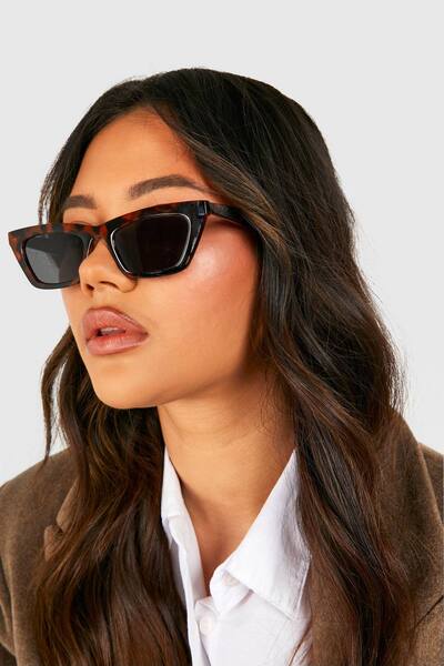  Boohoo Tortoise Shell Tinted Sunglasses, Brown 