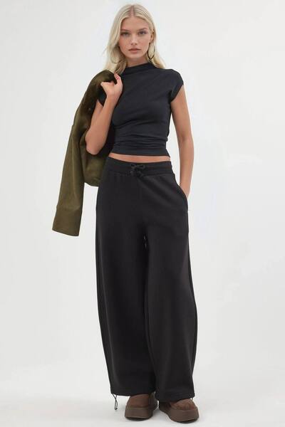  Busem Long Fleece Sweatpants, Black 