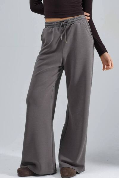  Busem Ribbed Drawstring Waist Pants, Dark Grey 