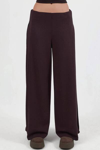  Busem Wide Leg Pleated Pants, Burgundy 