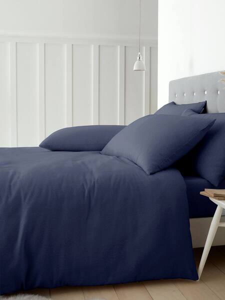  Catherine Lansfield 'brushed Cotton' Duvet Cover Set, Navy 