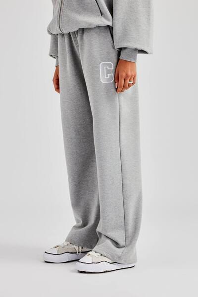  Cernucci C Embroidered Jogger - Grey Marl, Mid Grey 