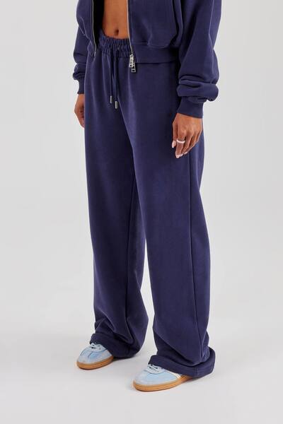  Cernucci Wide Leg Jogger - Navy 
