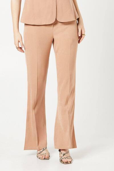  Dorothy Perkins Elastic Waist Kickflare Trouser, Camel 