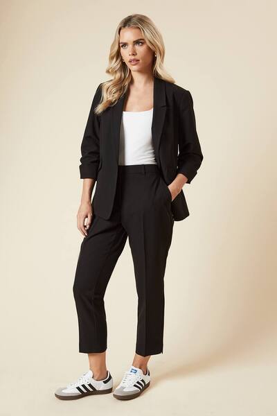  Dorothy Perkins Petite Ankle Grazer Trouser, Black 