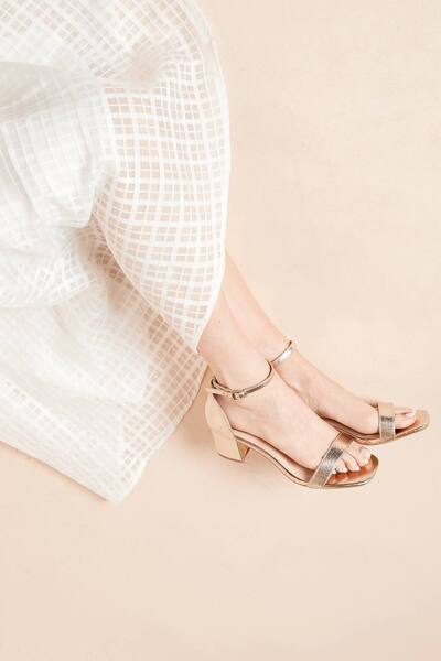  Dorothy Perkins Sammy Barely There Low Block Heel Sandals, Gold 