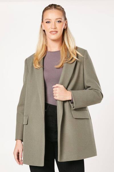  Dorothy Perkins Smart Pocket Detail Blazer Coat, Khaki 