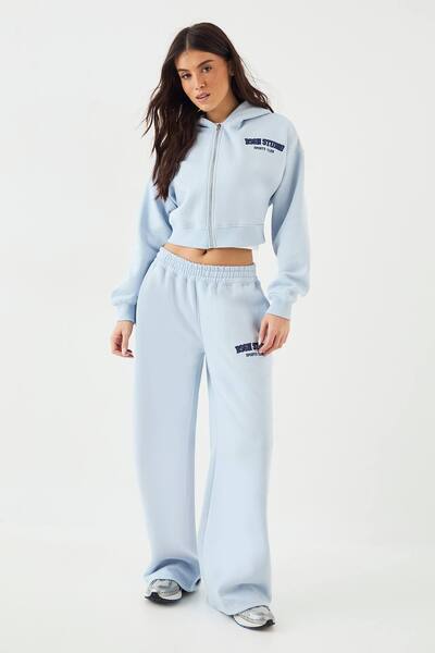  Dsgn Studio Dsgn Studio Applique Straight Leg Jogger, Light Blue 