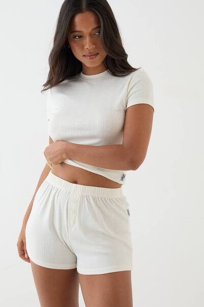  Dsgn Studio Dsgn Studio Pointelle Short, Cream 