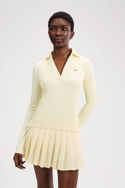  Ellesse Jeorg Ls Fitted Polo Shirt, Yellow 