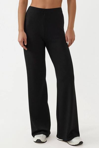  Hiccup Relaxed Fit Modal Touch Straight Leg Sweatpants, Black 