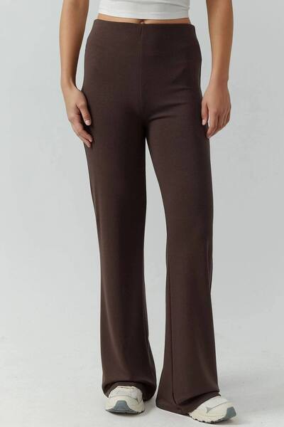  Hiccup Relaxed Fit Modal Touch Straight Leg Sweatpants, Dark Brown 