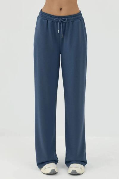  Hiccup Soft Modal Touch Wide Leg Sweatpants, Dark Navy 