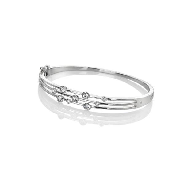  Hot Diamonds Tender Statement Bangle, Silver 