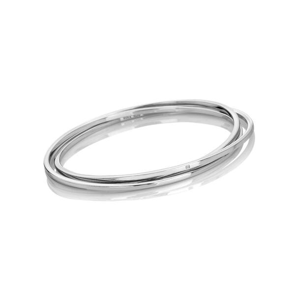  Hot Diamonds Trio Bangle, Silver 