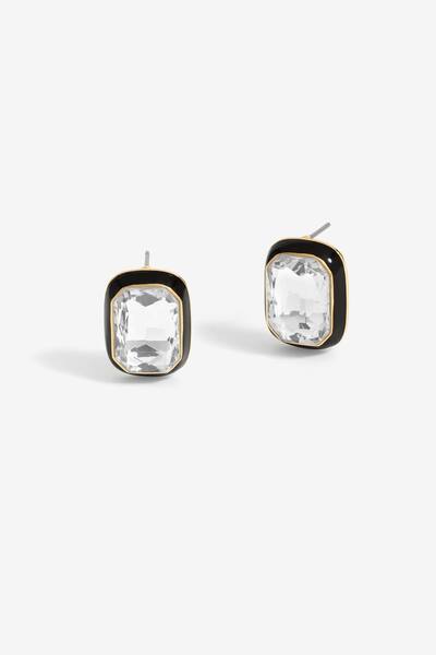  Jon Richard Crystal And Enamel Statement Earrings, Gold 