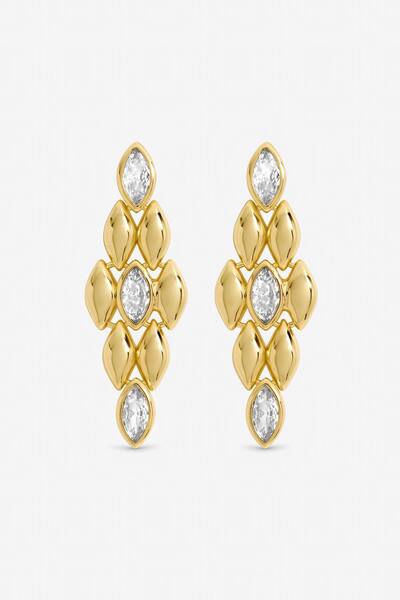  Jon Richard Gold Plated And Crystal Earrings 