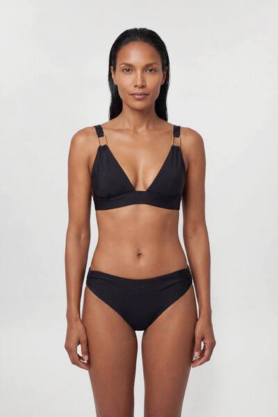  Karenmillen Trim Detail Bikini Top, Black 