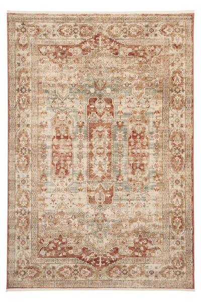  Kukoon Terracotta Beige Traditional Medallion Living Room Area Rug 