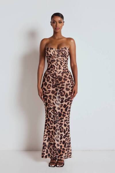  Lemonlunar The Estrella Leopard Two Piece, Mustard 