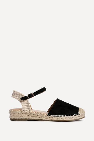  Linzi Neroli Black Closed Toe Espadrille Sandals 