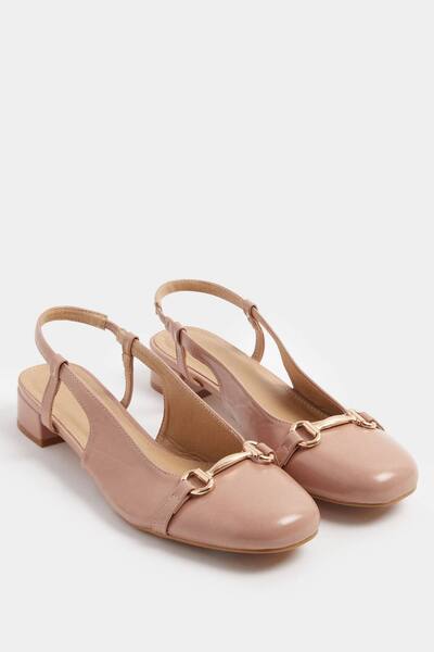  Long Tall Sally Snaffle Slingback Heel In Standard Fit, Nude 