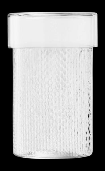 Lsa Lsa Wicker Collection Mouth Blown Glass Container With Lid H245cm, Clear 
