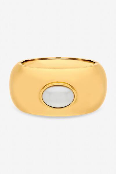  Mood Gold Plated And Pearl Statement Cuff 