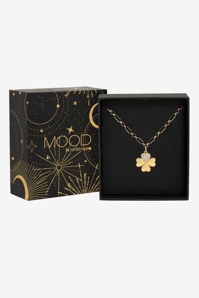  Mood Gold Plated Clover Pendant Gift Boxed 