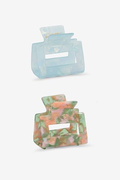  Mood Pastel Resin Claw Clips - Pack Of 2 