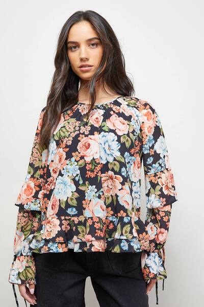  Oasis Boho Ruffle Top 