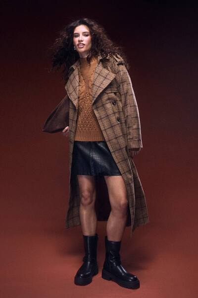  Oasis Check Relaxed Coat 