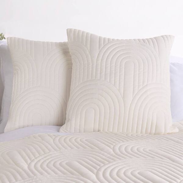  Ohs 4 Pack Arches Pinsonic Cushion Covers, Cream 