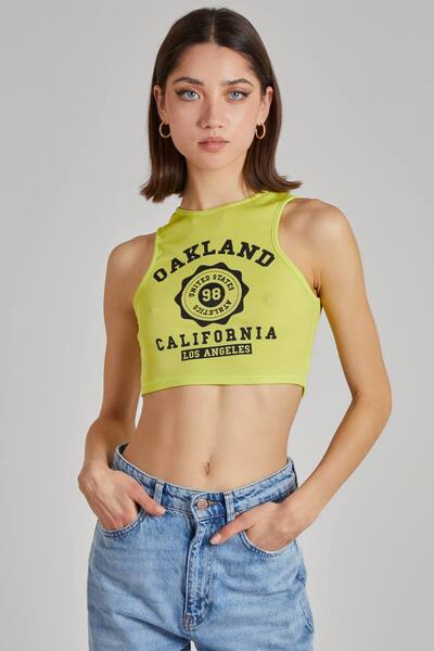  Pink Vanilla Oakland Ribbed Vest, Lime 