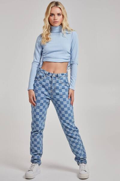  Pink Vanilla Ruched Crop Ribbed Top, Blue 