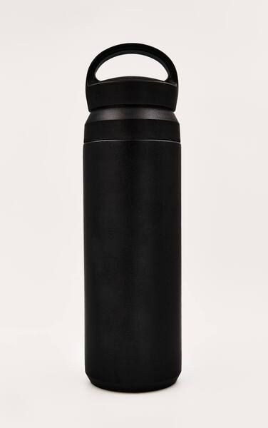  Prettylittlething Black Metal Water Bottle 