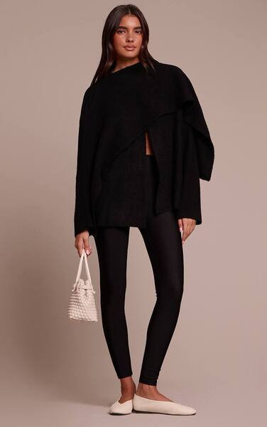  Prettylittlething Coal Polyamide Leggings 
