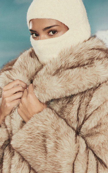  Prettylittlething Cream Knitted Balaclava 