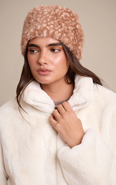  Prettylittlething Deer Faux Fur Hat, Brown 