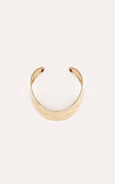 Prettylittlething Gold Texture Bangle 