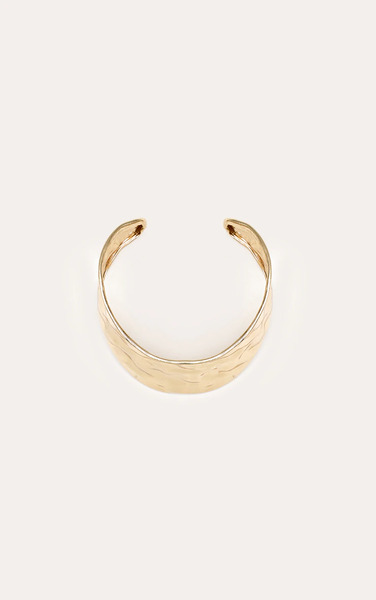  Prettylittlething Gold Texture Bangle 