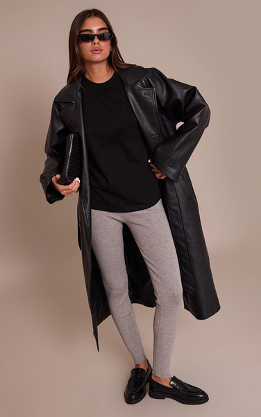  Prettylittlething Grey Knitted Leggings 