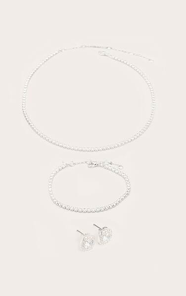  Prettylittlething Real Silver Plated Gifting Tennis Set 