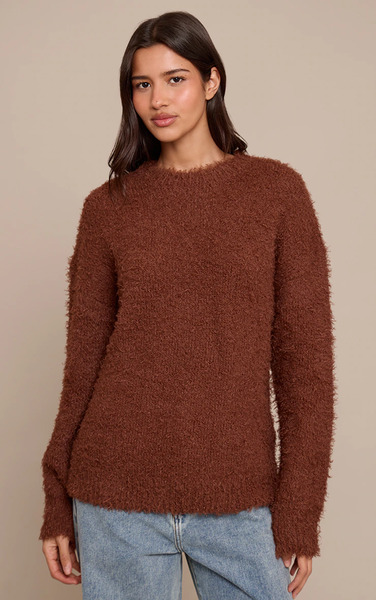  Prettylittlething Tall Chocolate Teddy Knit Oversized Jumper 