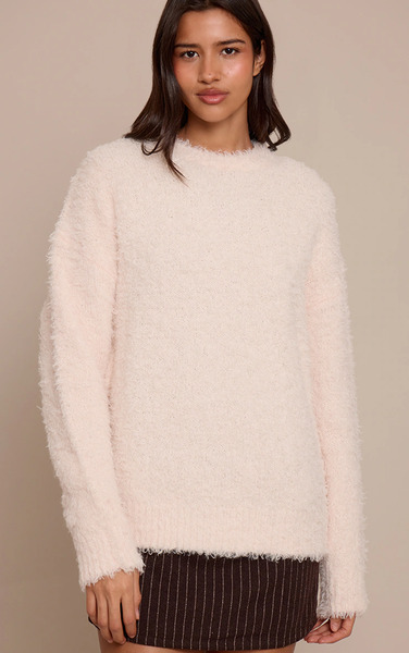  Prettylittlething Tall Cream Teddy Knit Oversized Jumper 