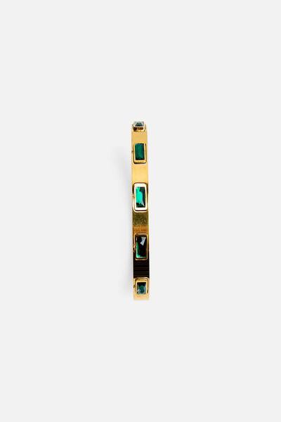  Public Desire Gold Plated Bangle With Glass Stones 