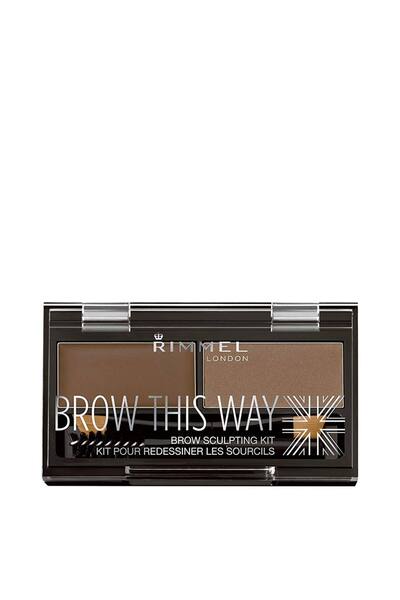  Rimmel London Brow This Way Brow Scuplting Kit, Medium Brown 