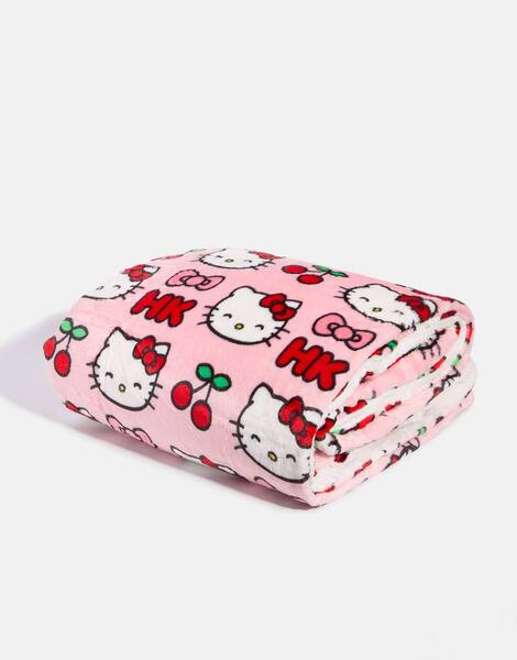  Skinnydip Hello Kitty Cherry Blanket, Pink 